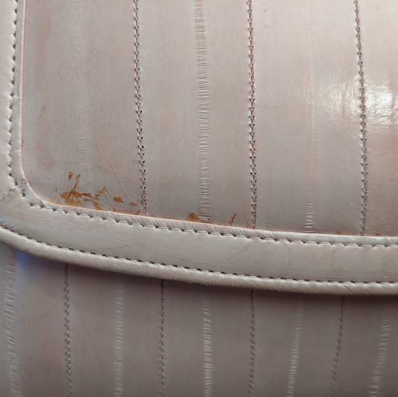 Vintage Pink Eel Skin Shoulder Handbag - Picture 7 of 9